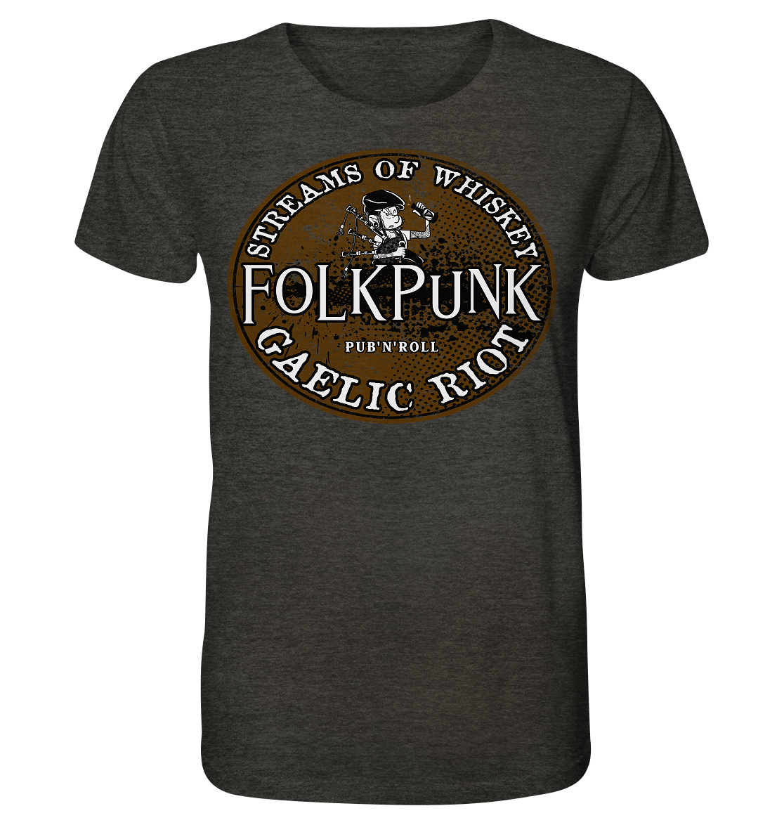 Folkpunk "Streams Of Whiskey" - Organic Shirt (meliert)