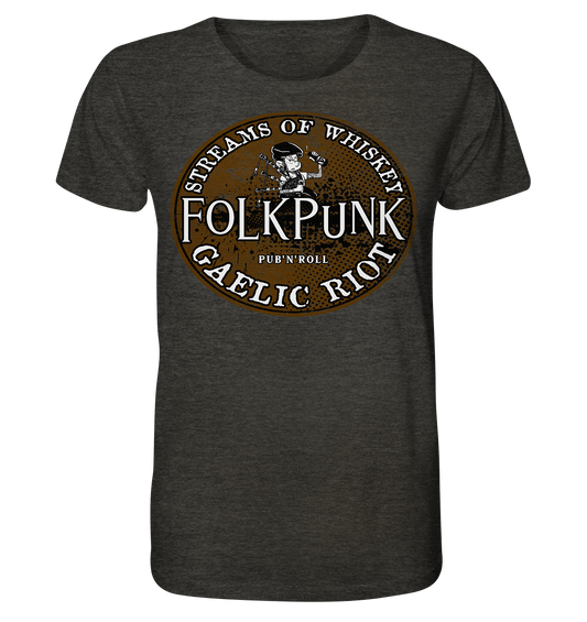 Folkpunk "Streams Of Whiskey" - Organic Shirt (meliert)