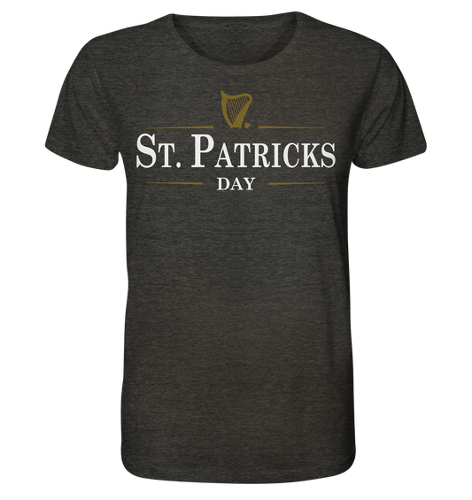 St. Patricks Day "Stout" - Organic Shirt (meliert)