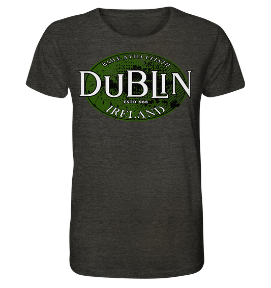 Dublin "Ireland / Baile Átha Cliath / Estd 988" - Organic Shirt (meliert)