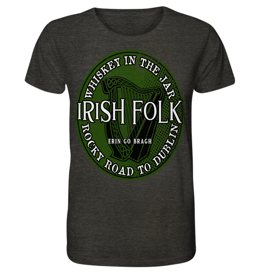 Irish Folk "Erin Go Bragh" - Organic Shirt (meliert)