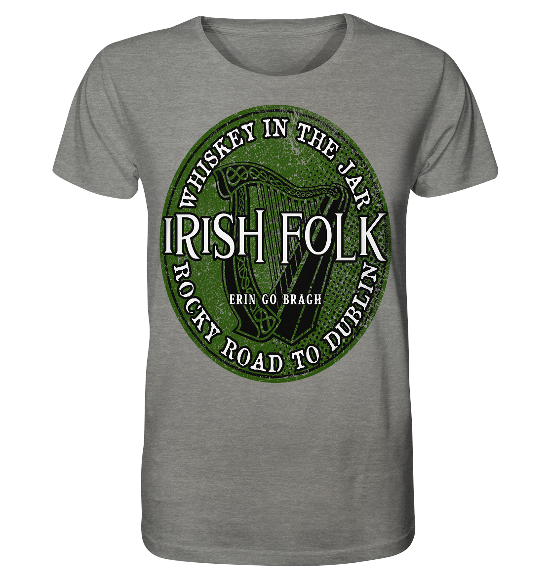 Irish Folk "Erin Go Bragh" - Organic Shirt (meliert)
