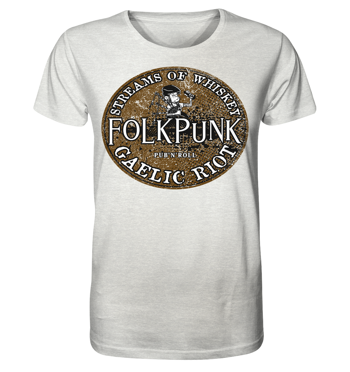 Folkpunk "Streams Of Whiskey" - Organic Shirt (meliert)