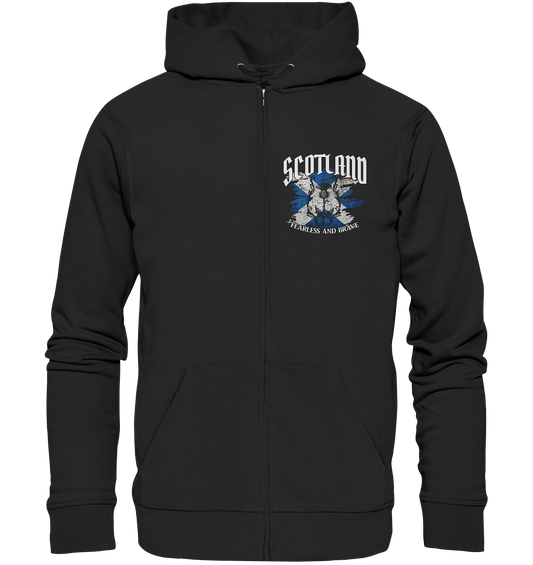 Scotland "Fearless and Brave / Splatter" - Organic Zipper