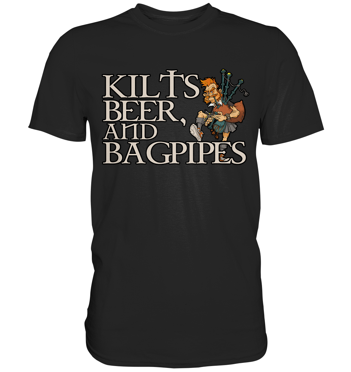 Kilts, Beer & Bagpipes - Premium Shirt