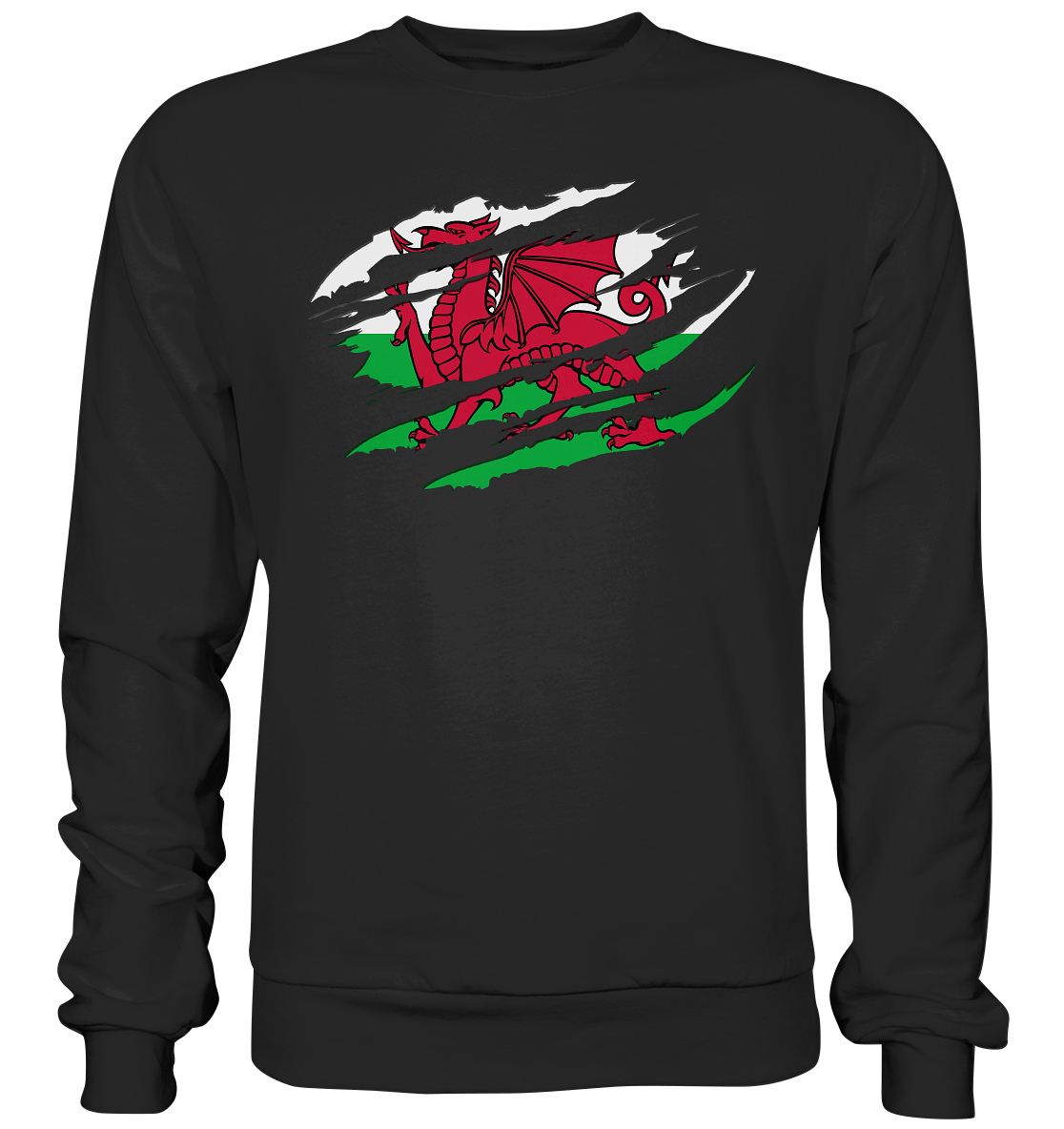 Wales "Flag Scratch" - Premium Sweatshirt