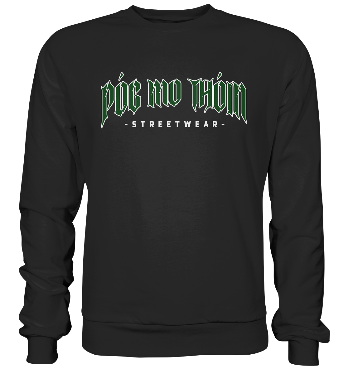 Póg Mo Thóin Streetwear "Green Logo" - Premium Sweatshirt