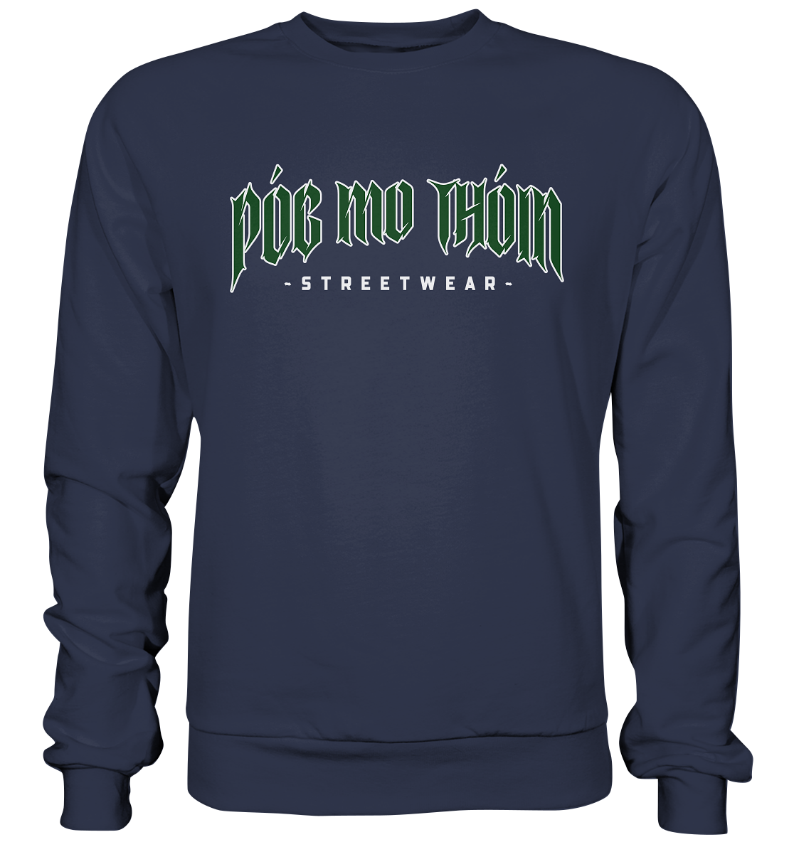 Póg Mo Thóin Streetwear "Green Logo" - Premium Sweatshirt