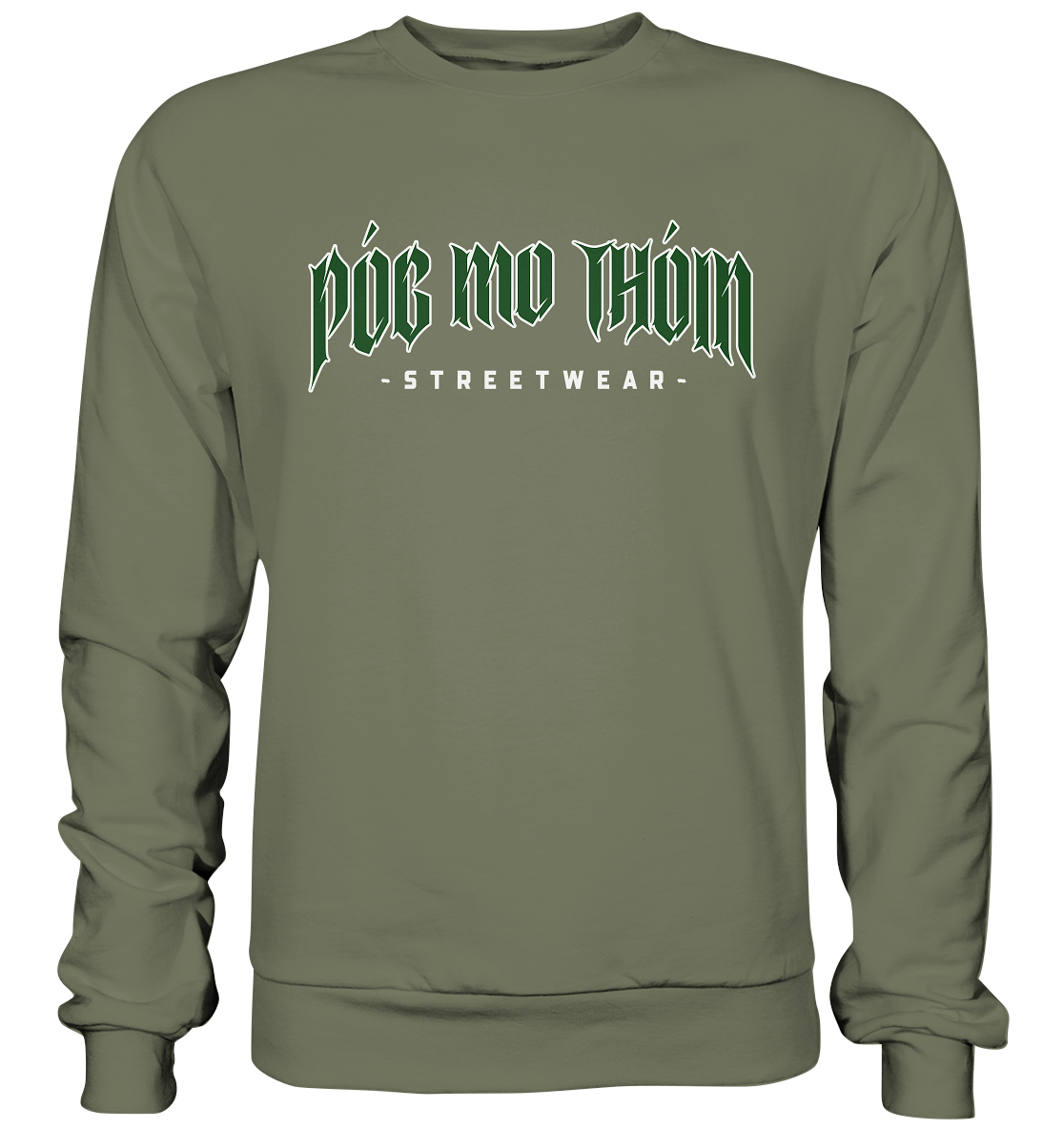 Póg Mo Thóin Streetwear "Green Logo" - Premium Sweatshirt