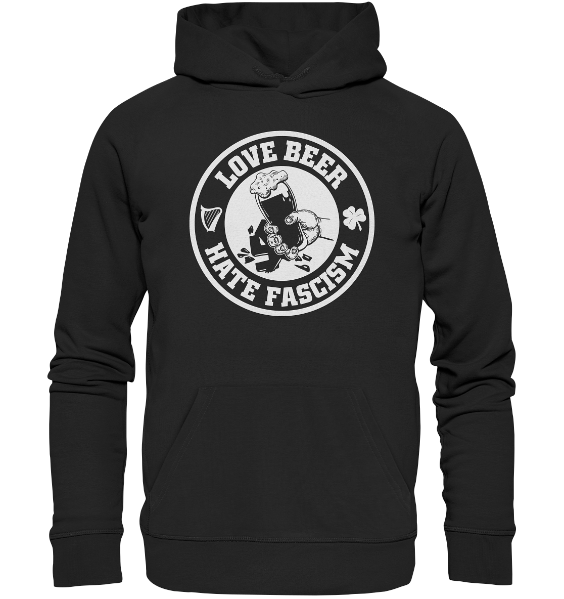 Love Beer - Hate Fascism - Premium Unisex Hoodie