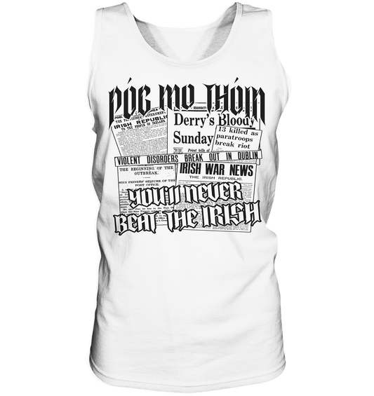 Póg Mo Thóin Streetwear "You'll Never Beat The Irish" - Tank-Top