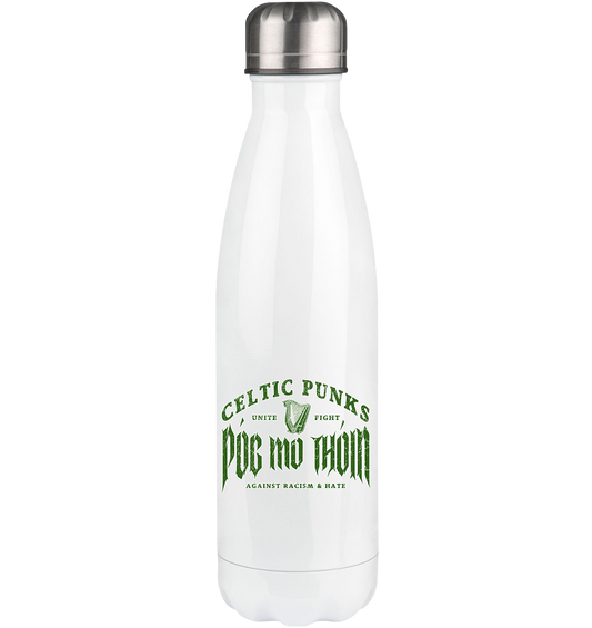 Póg Mo Thóin Streetwear "Celtic Punks Against Racism & Hate / Unite & Fight" - Thermoflasche 500ml