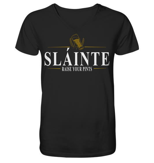 Sláinte "Raise Your Pints" - V-Neck Shirt