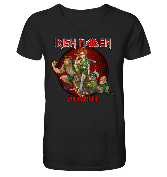 Póg Mo Thóin Streetwear "Irish Maiden" - V-Neck Shirt