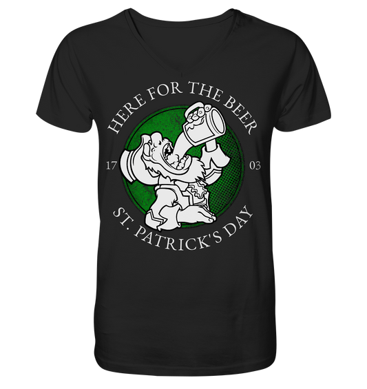 Here For The Beer "St. Patrick's Day" - V-Neck Shirt